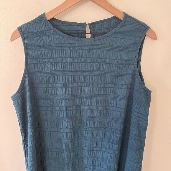 SOLY HUX Women's Ruffle Hem Sleeveless Green Tank Dress Round Neck Casual Smock - Picture 7 of 11